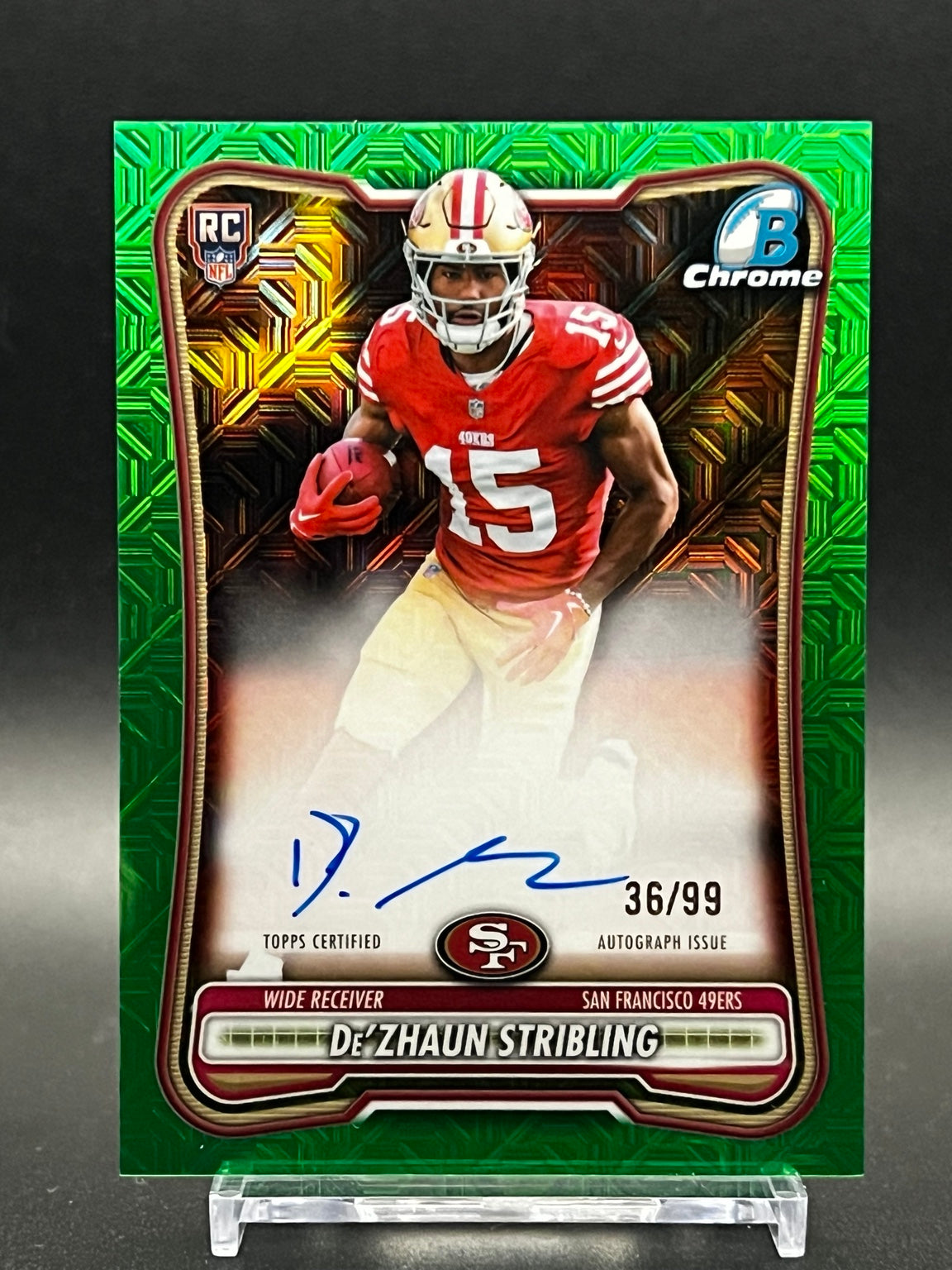2026 Bowman Chrome De'Zhaun Stribling Green Mojo Rookie Auto /99 BCRA-DZS