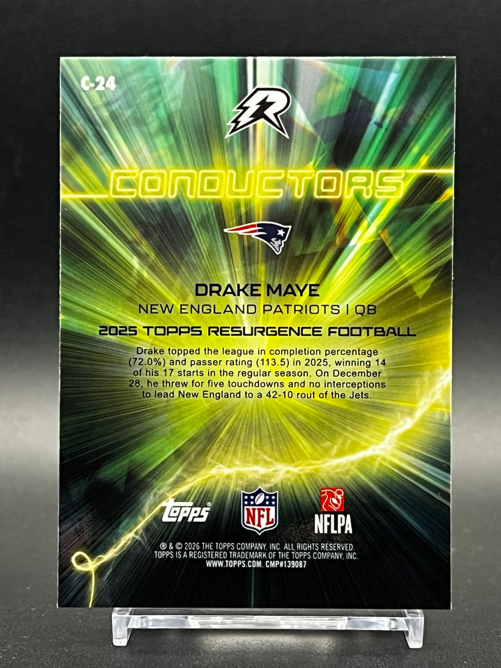 2025 Topps Resurgence Drake Maye Conductors /75 C-24 | Patriots