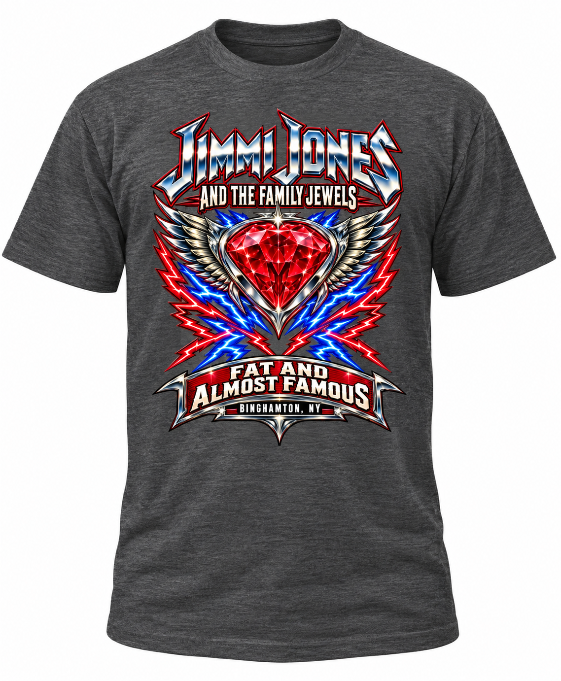 Winged 80's Arena Rock | Jimmi Jones And The Family Jewels Tee